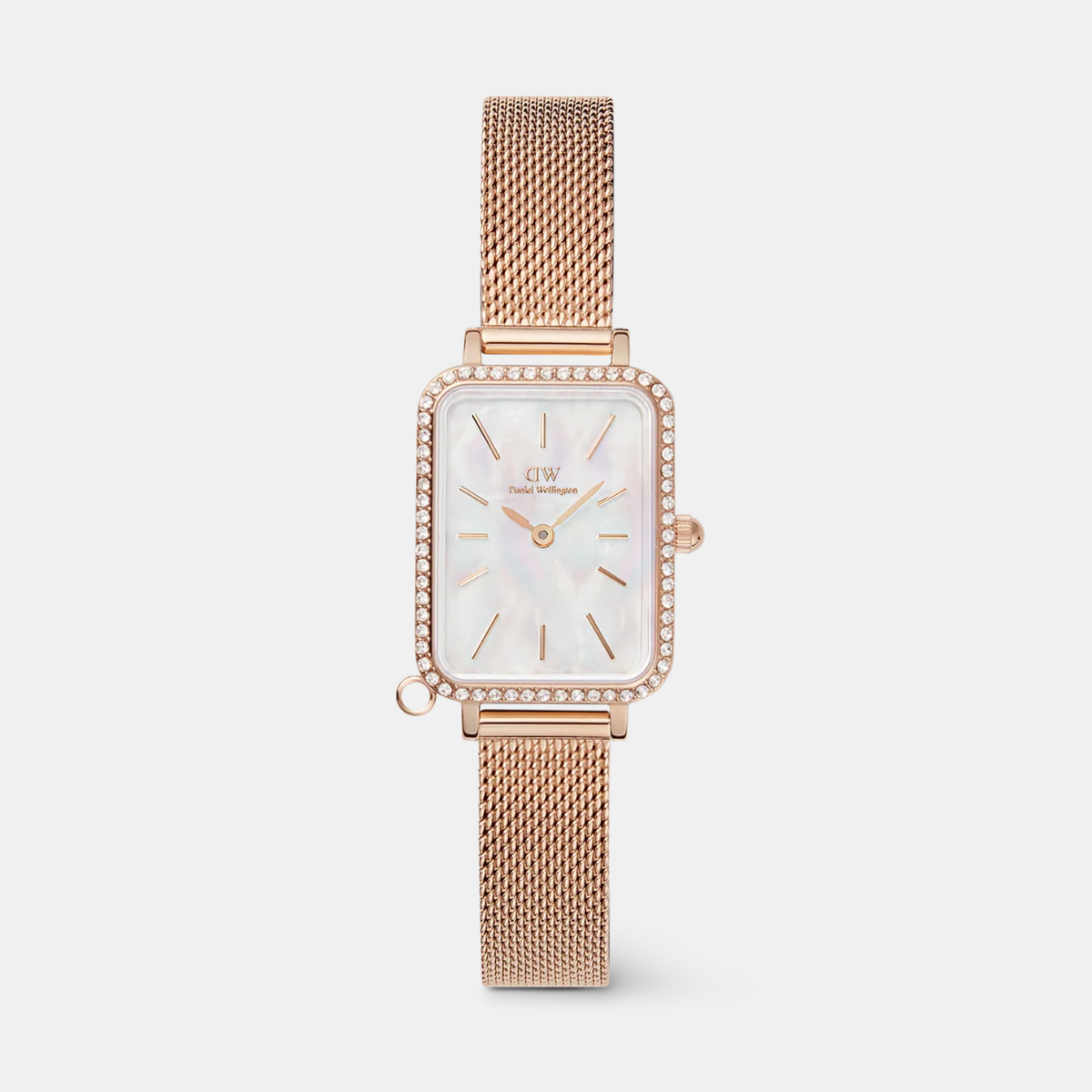 Quadro Women Quartz White Dial Analog Stainless Steel Watch DW00100748