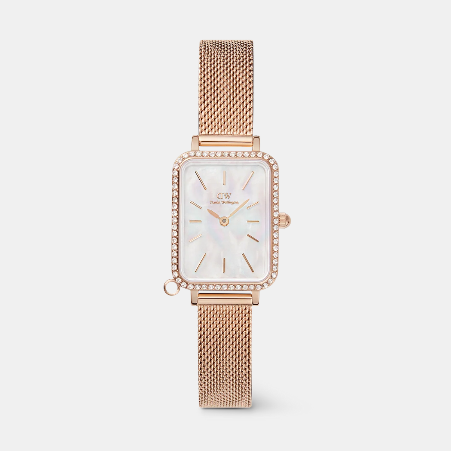 Quadro Women Quartz White Dial Analog Mesh Watch DW00100748