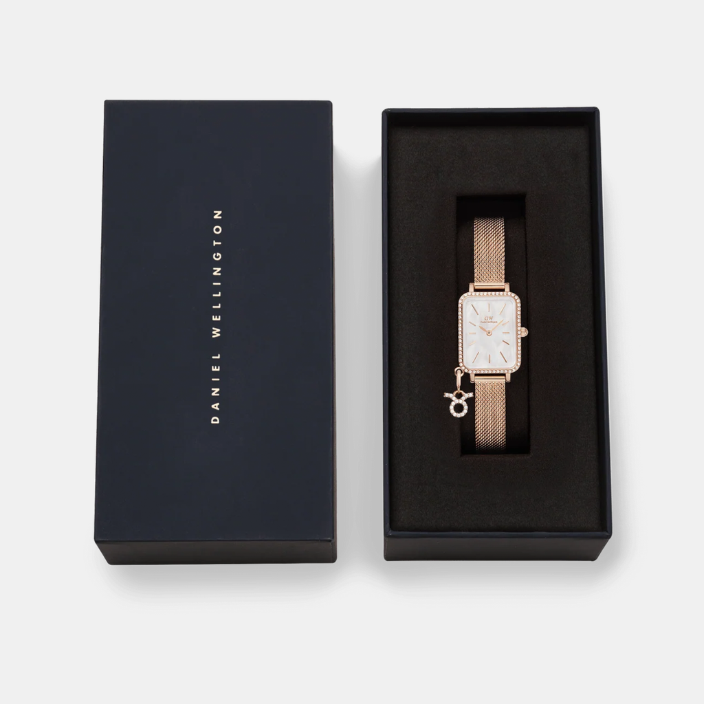 Quadro Women Quartz White Dial Analog Mesh Watch DW00100748