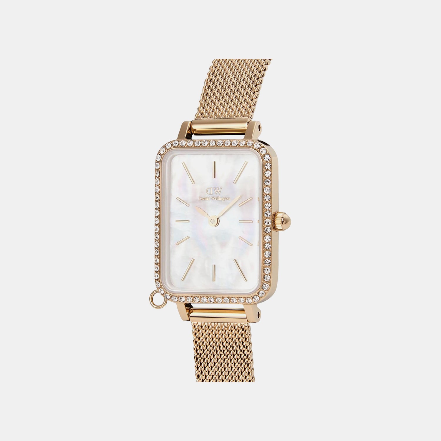 Quadro Women Quartz White Dial Analog Mesh Watch DW00100749