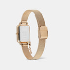 Quadro Women Quartz White Dial Analog Mesh Watch DW00100749K