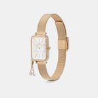 Quadro Women Quartz White Dial Analog Mesh Watch DW00100749K