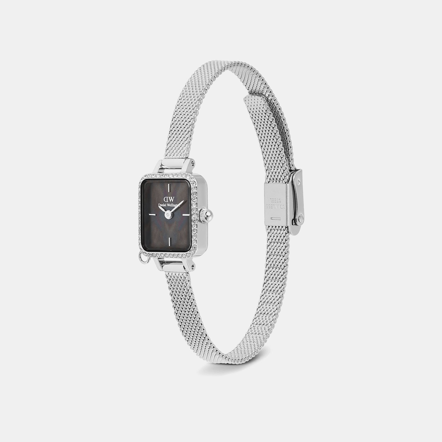 Quadro Women Quartz Black Dial Analog Stainless Steel Watch DW00100750