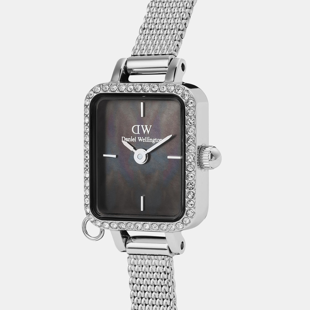 Quadro Women Quartz Black Dial Analog Stainless Steel Watch DW00100750