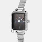 Quadro Women Quartz Black Dial Analog Stainless Steel Watch DW00100750