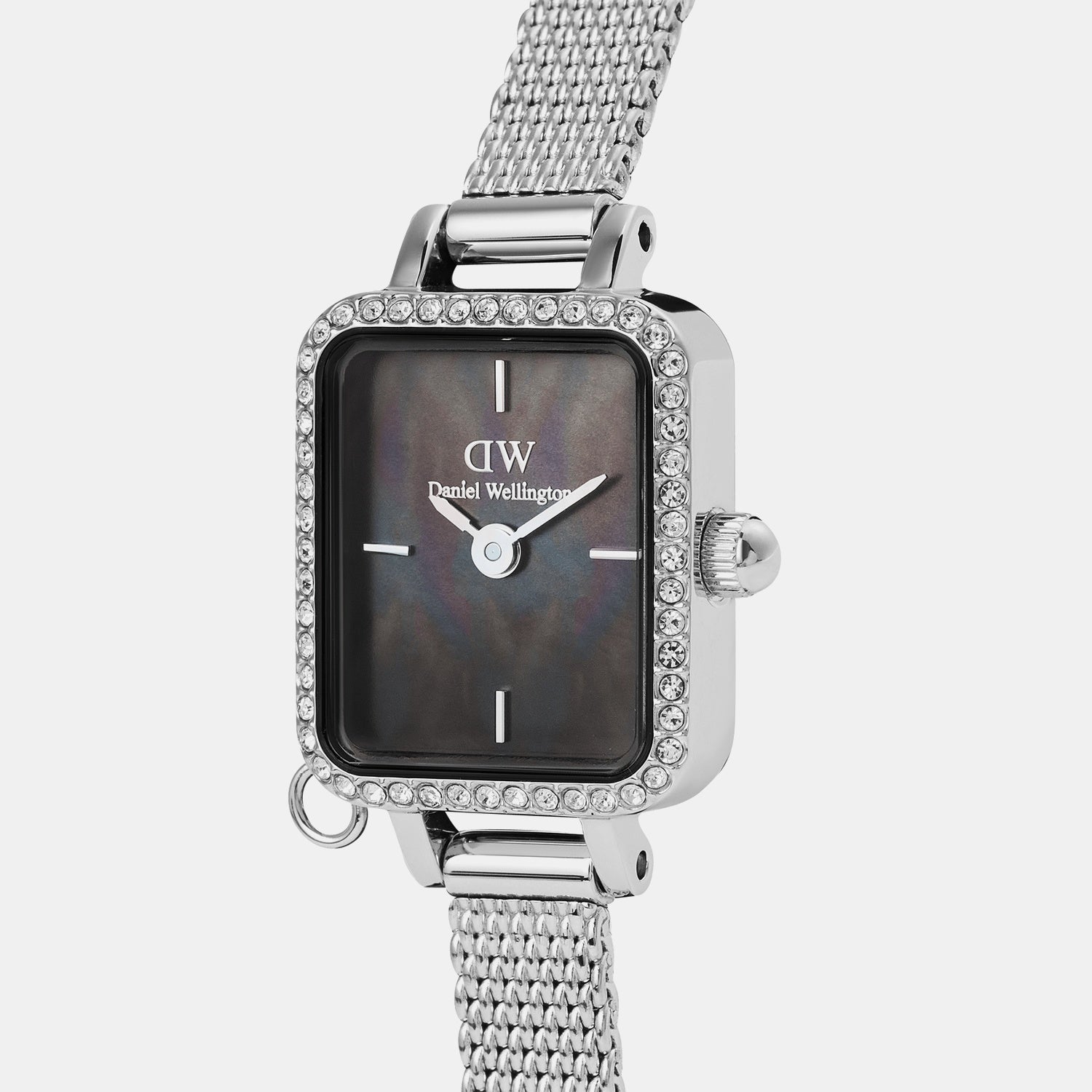 Quadro Women Quartz Black Dial Analog Stainless Steel Watch DW00100750