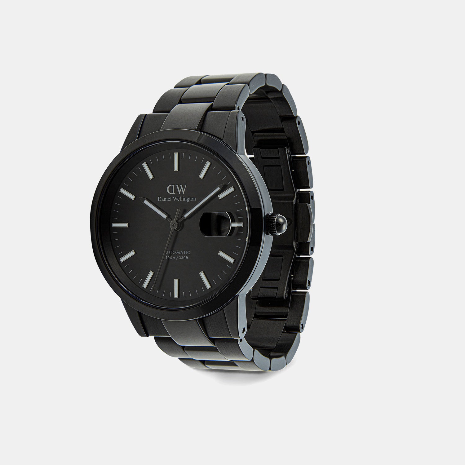 Iconic Men Automatic Black Dial Analog Stainless Steel Watch DW00100753