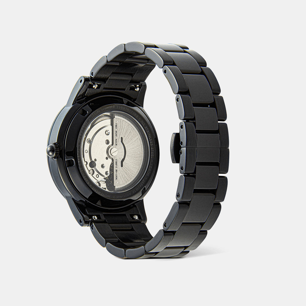 Iconic Men Automatic Black Dial Analog Stainless Steel Watch DW00100753