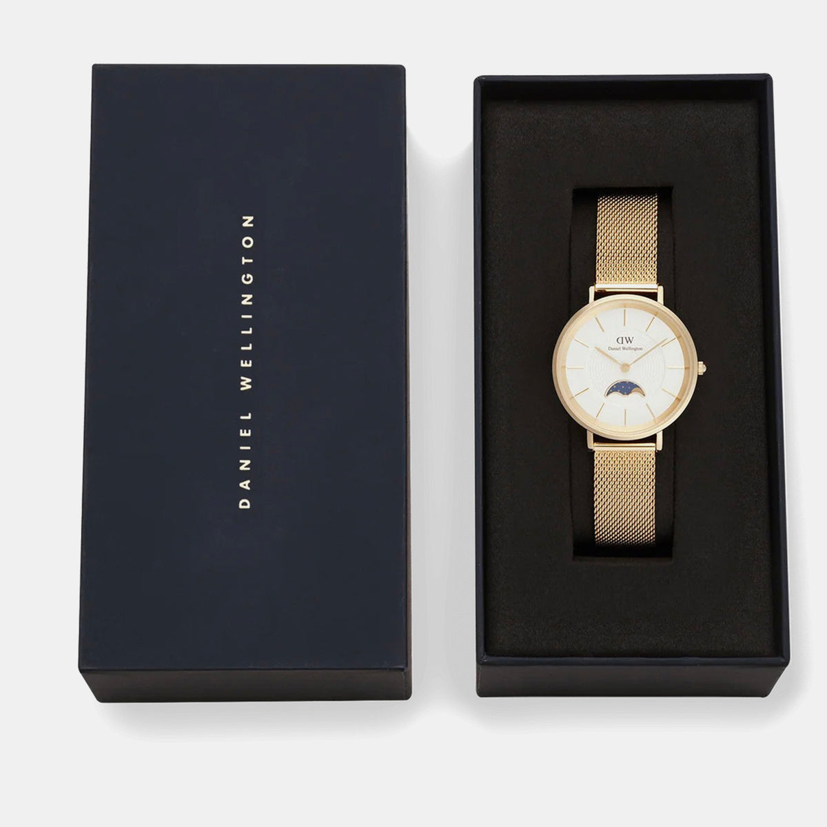 Petite Women Quartz White Dial Analog Mesh Watch DW00100771K