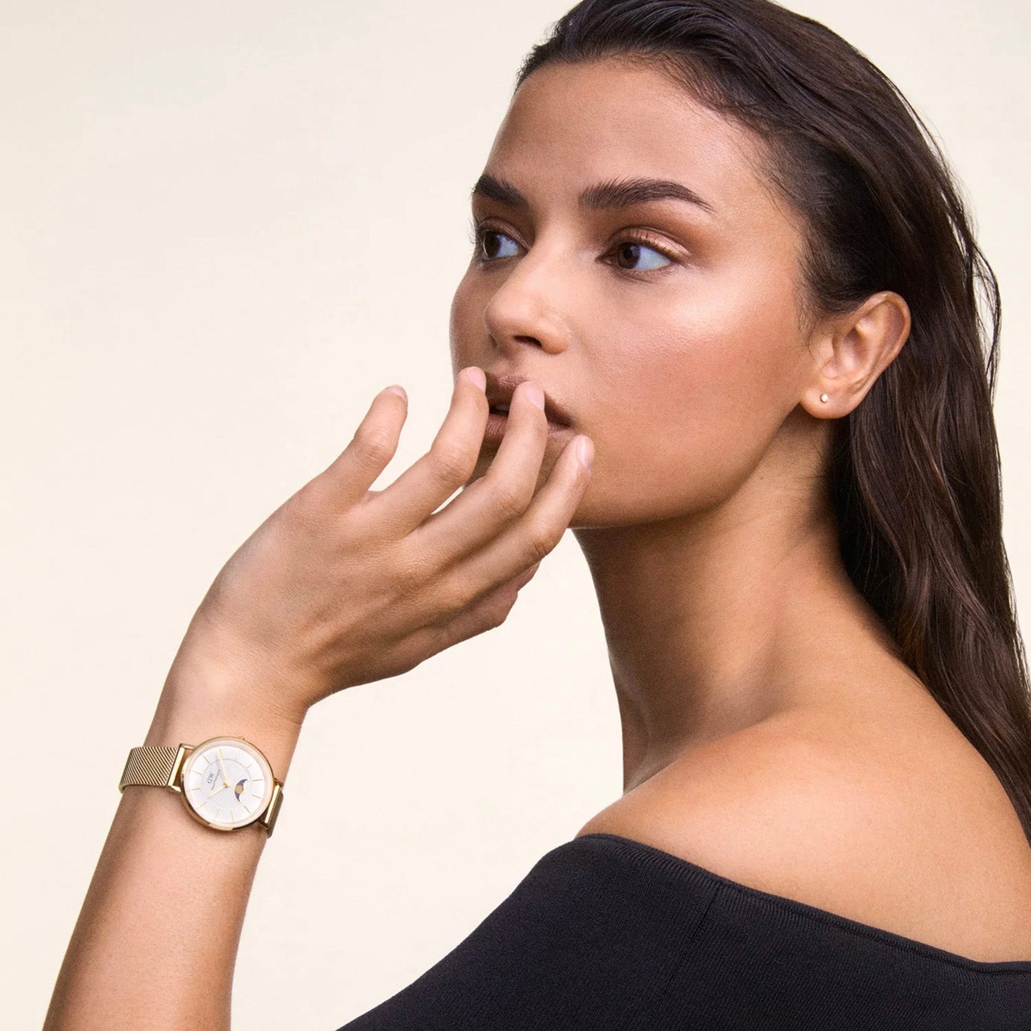 Women Quartz White Dial Analog Stainless Steel Watch DW00100771K