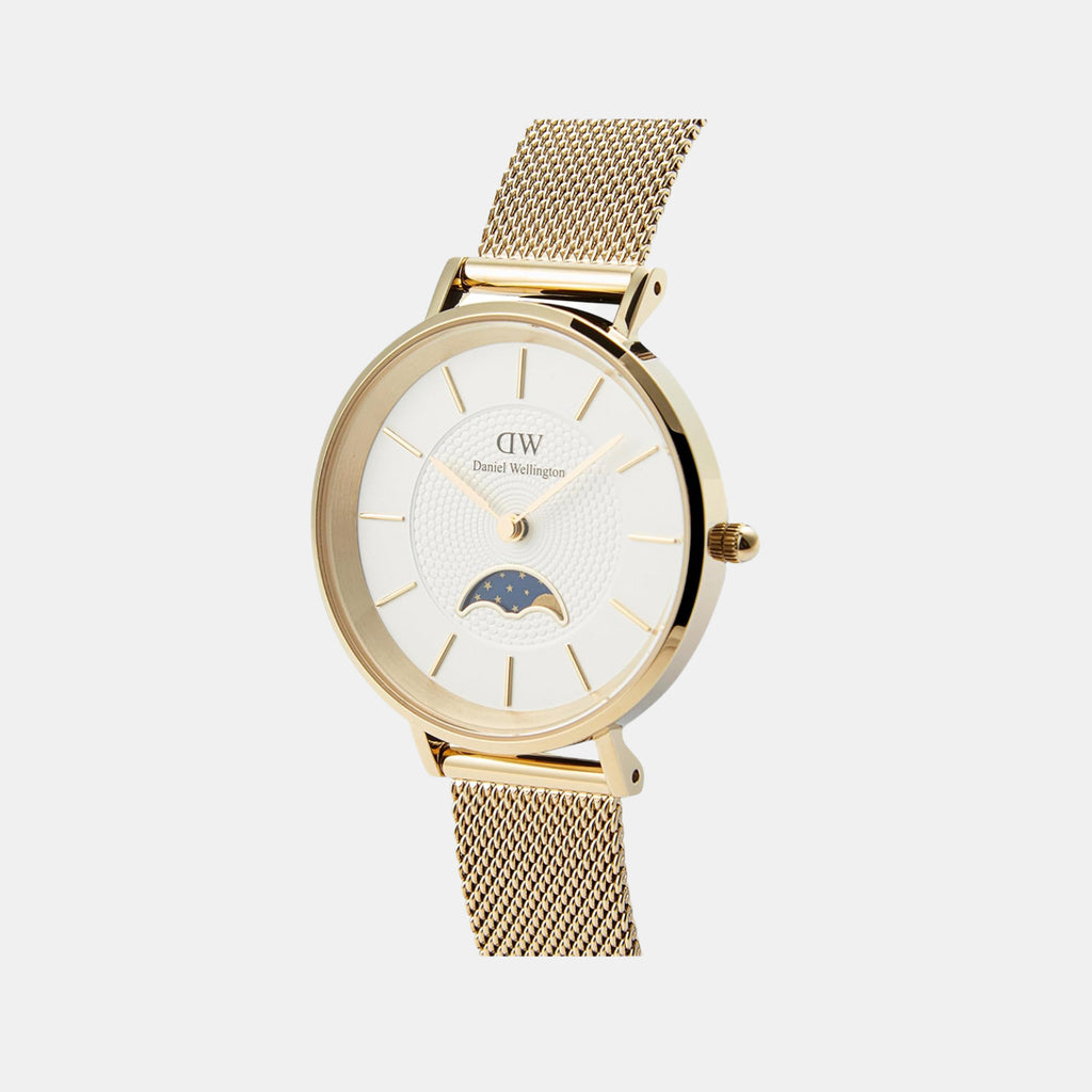Women Quartz White Dial Analog Stainless Steel Watch DW00100771K