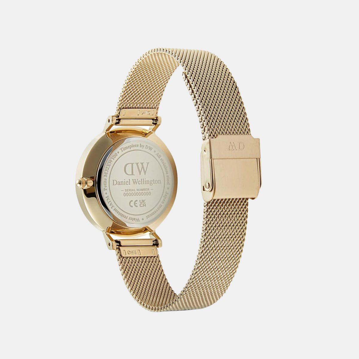 Petite Women Quartz White Dial Analog Mesh Watch DW00100771K