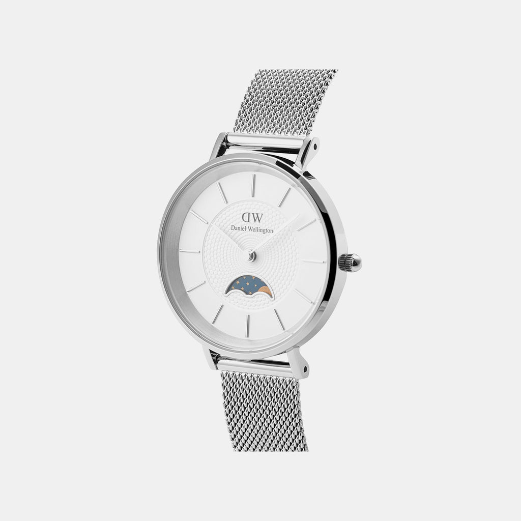 Women Quartz White Dial Analog Stainless Steel Watch DW00100772K