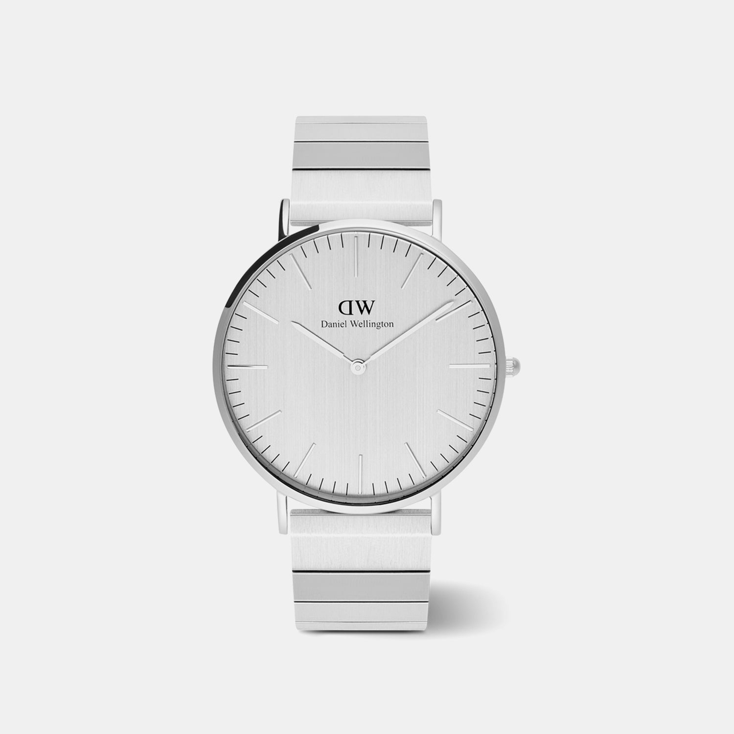 Classic Men Quartz Silver Dial Analog Stainless Steel Watch DW00100775K