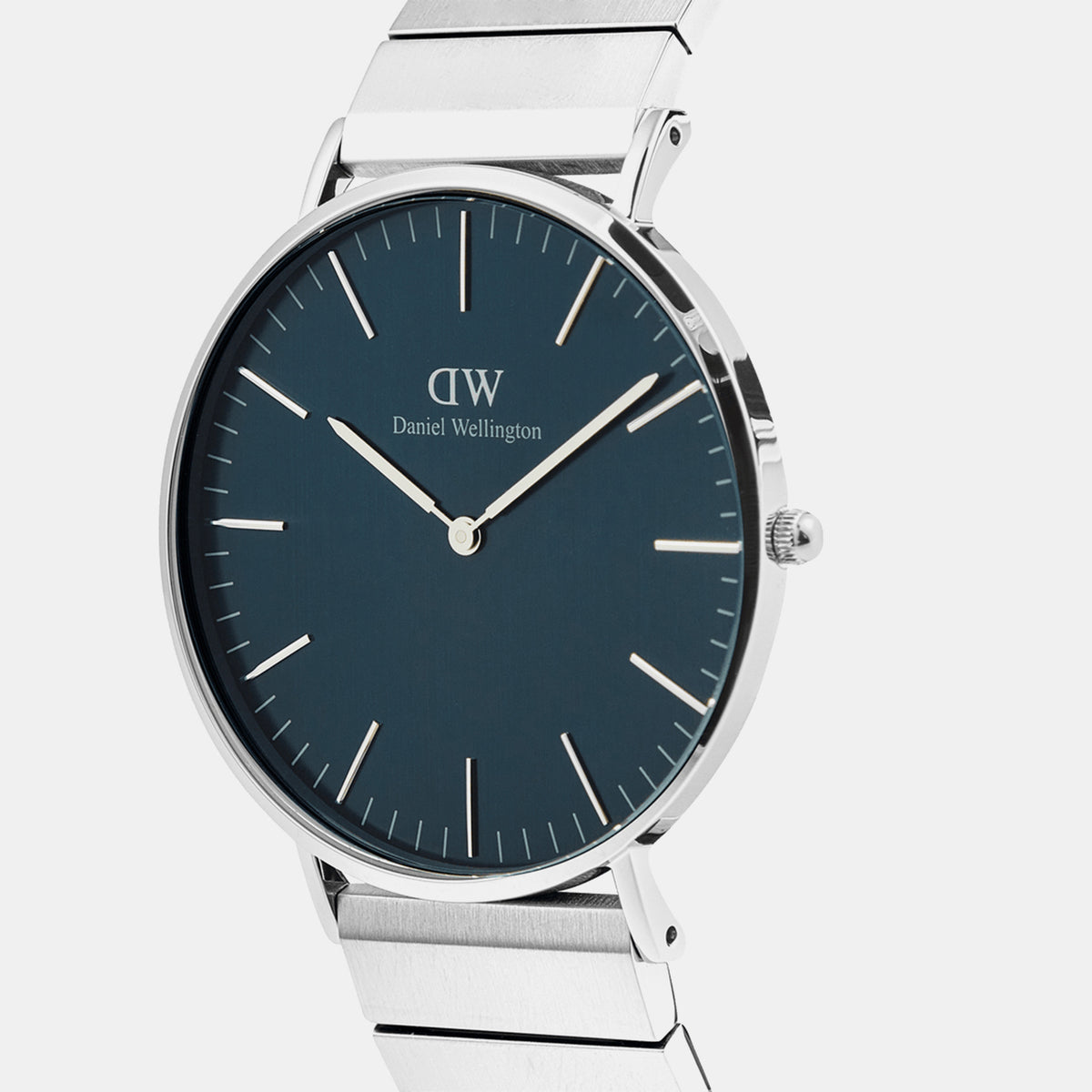 Classic Unisex Quartz Blue Dial Analog Stainless Steel Watch DW00100776K