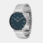 Unisex Quartz Blue Dial Analog Stainless Steel Watch DW00100776K