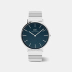 Unisex Quartz Blue Dial Analog Stainless Steel Watch DW00100776K