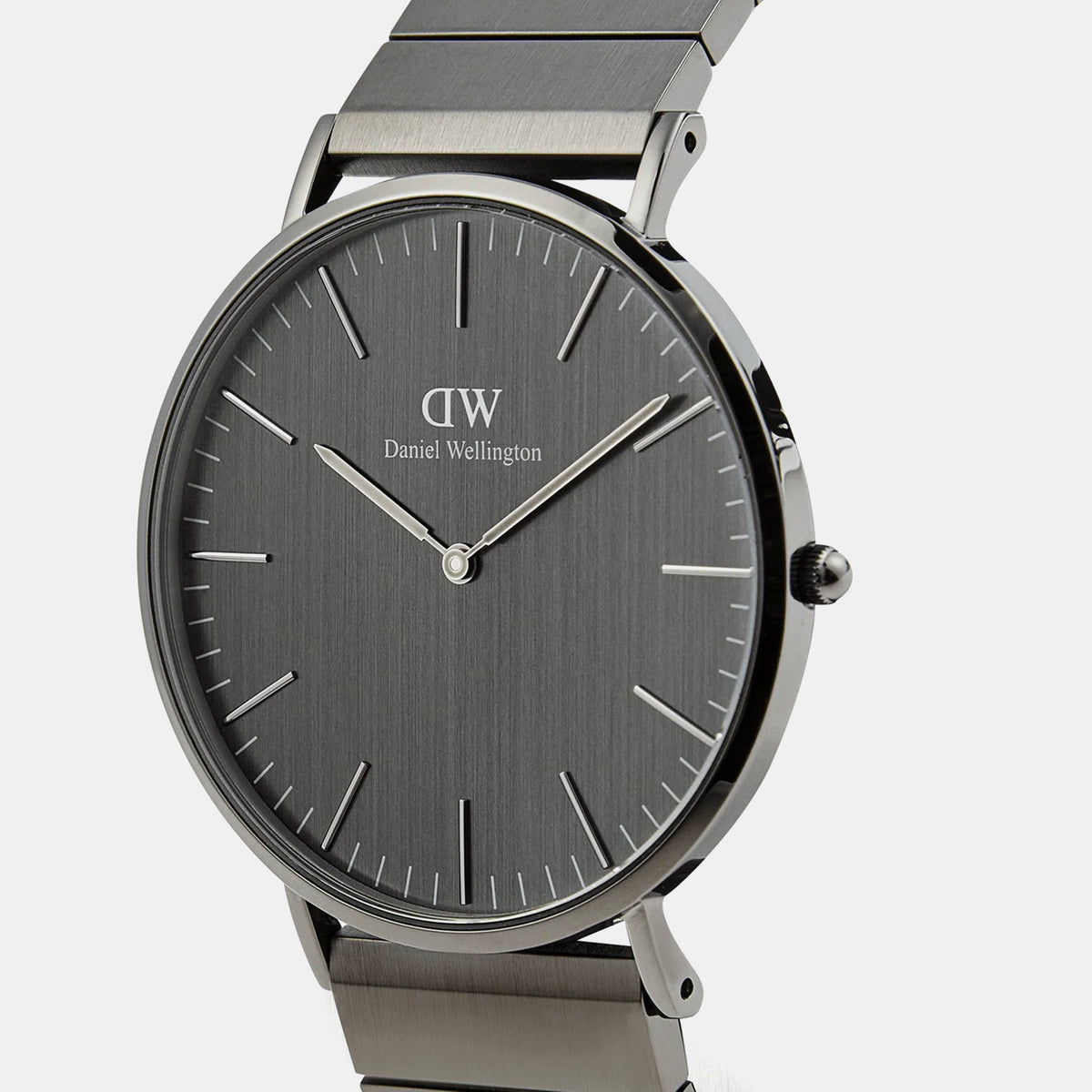Classic Unisex Quartz Grey Dial Analog Stainless Steel Watch DW00100777K