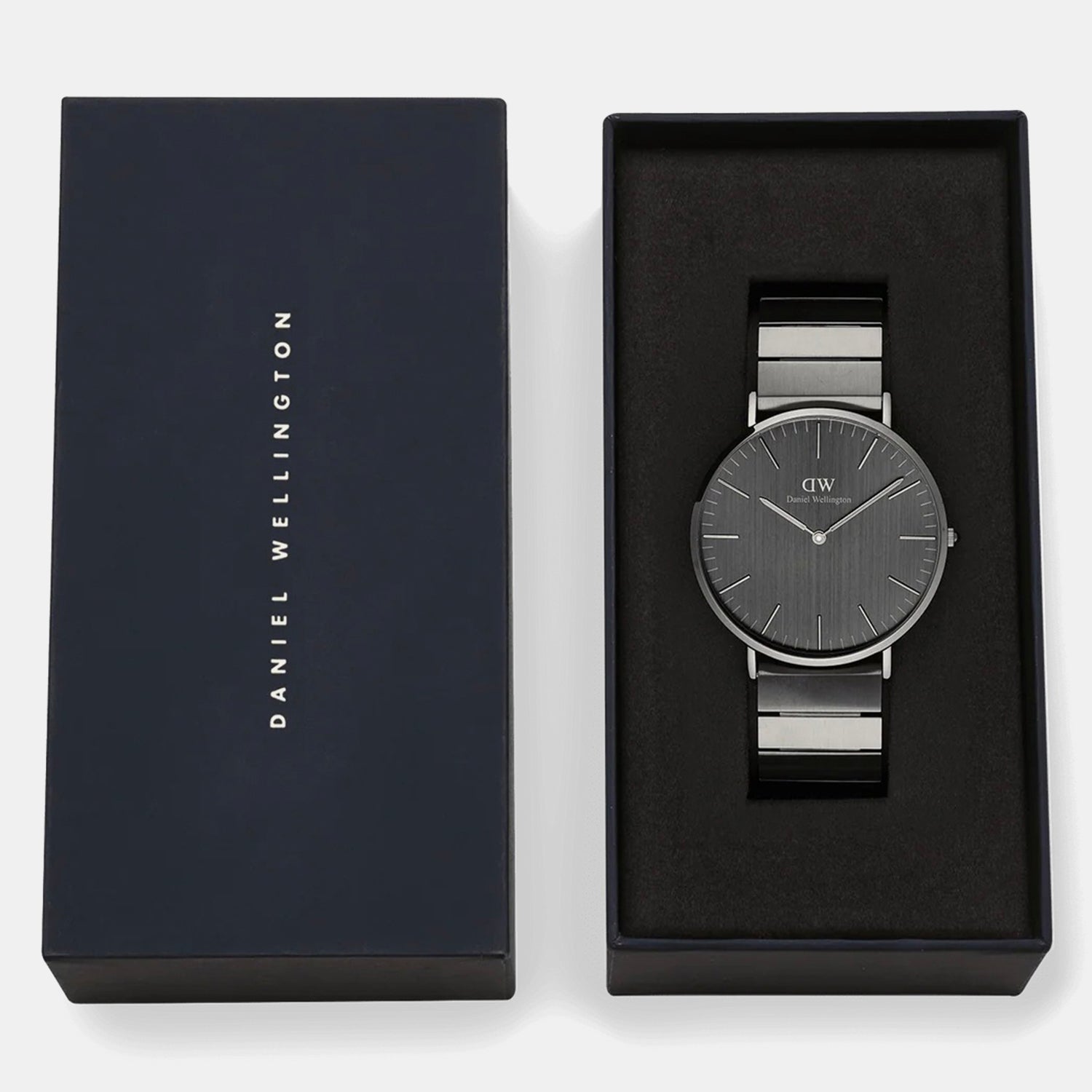 Unisex Quartz Grey Dial Analog Stainless Steel Watch DW00100777K