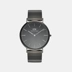 Unisex Quartz Grey Dial Analog Stainless Steel Watch DW00100777K