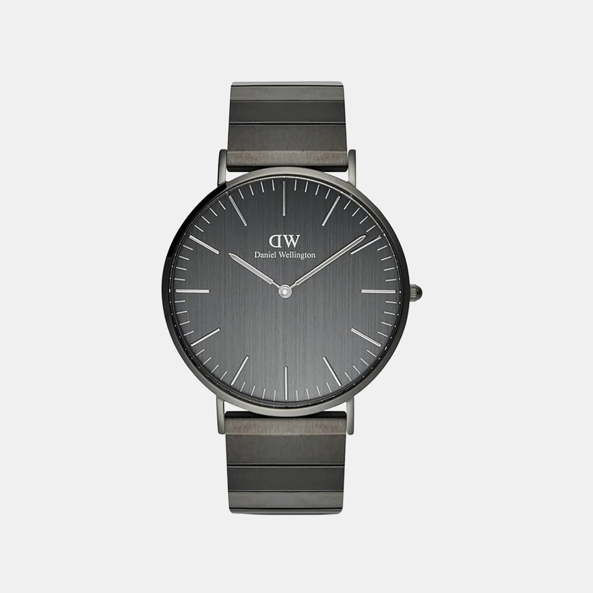 Classic Unisex Quartz Grey Dial Analog Stainless Steel Watch DW00100777K