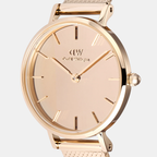 Petite Women Quartz Rose Gold Dial Analog Stainless Steel Watch DW00100795