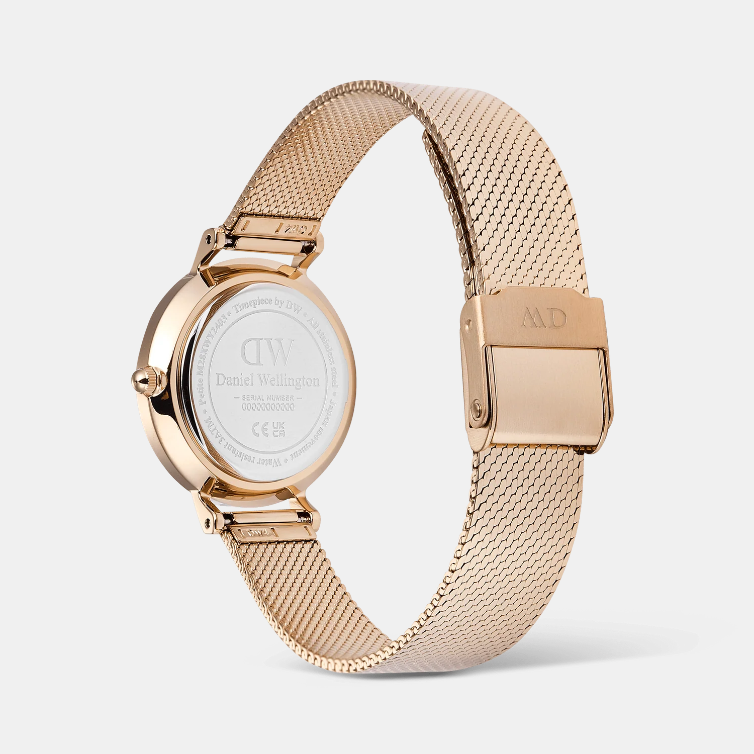 Petite Women Quartz Rose Gold Dial Analog Stainless Steel Watch DW00100795