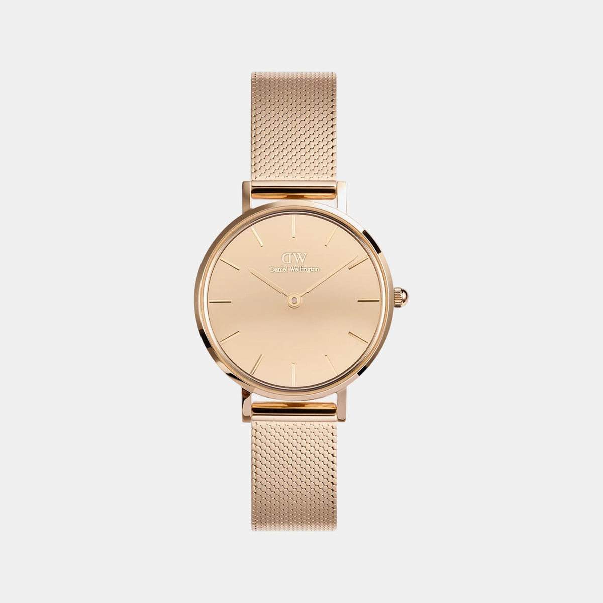 Petite Women Quartz Pink Dial Analog Stainless Steel Watch DW00100795