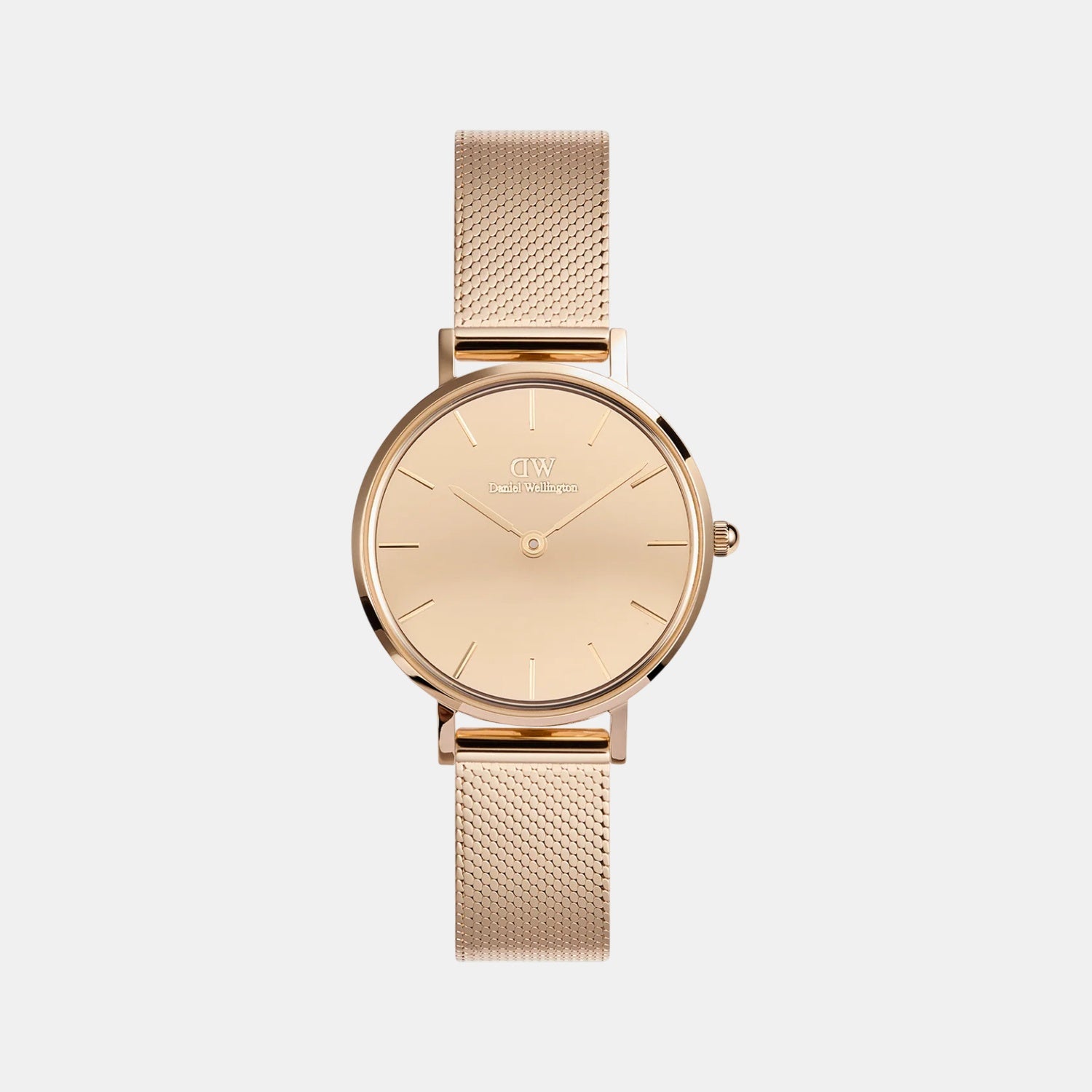 Petite Women Quartz Rose Gold Dial Analog Stainless Steel Watch DW00100795