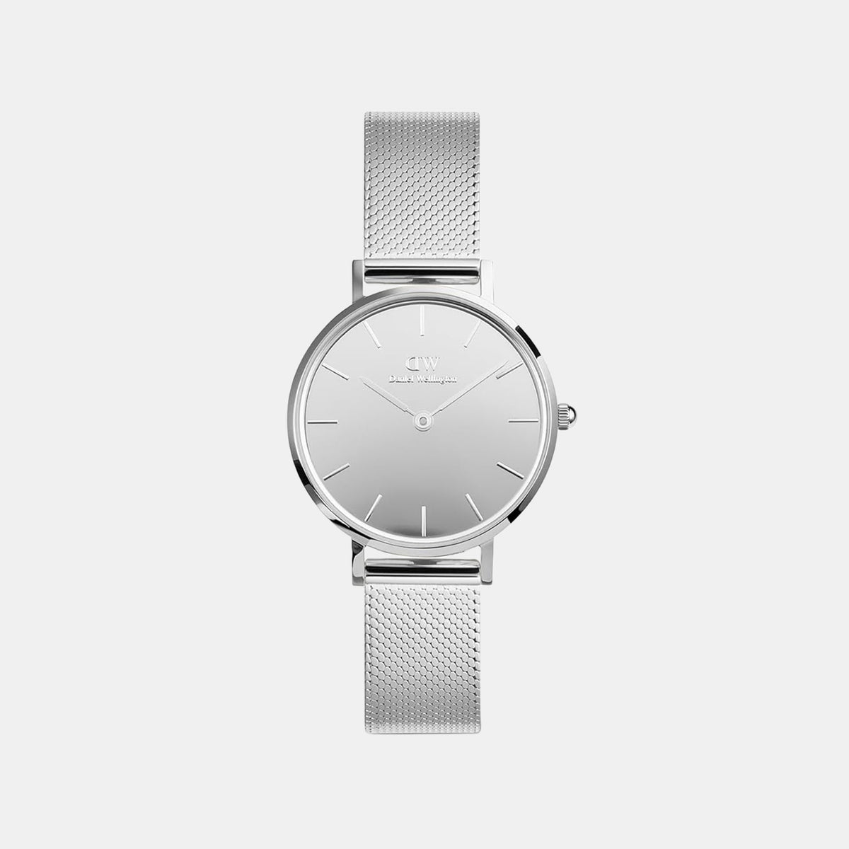 Petite Women Quartz Silver Dial Analog Mesh Watch DW00100796K