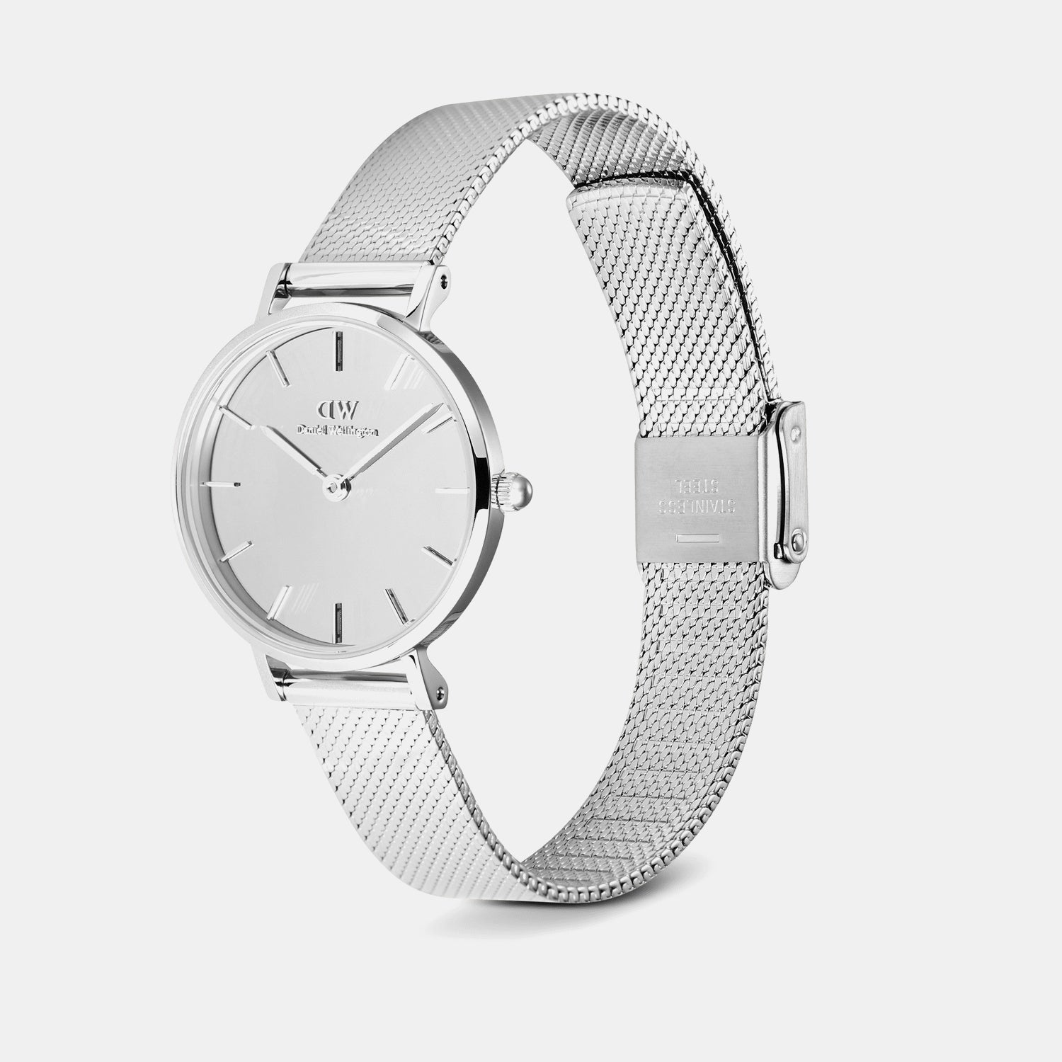 Women Quartz Silver Dial Analog Stainless Steel Watch DW00100796K