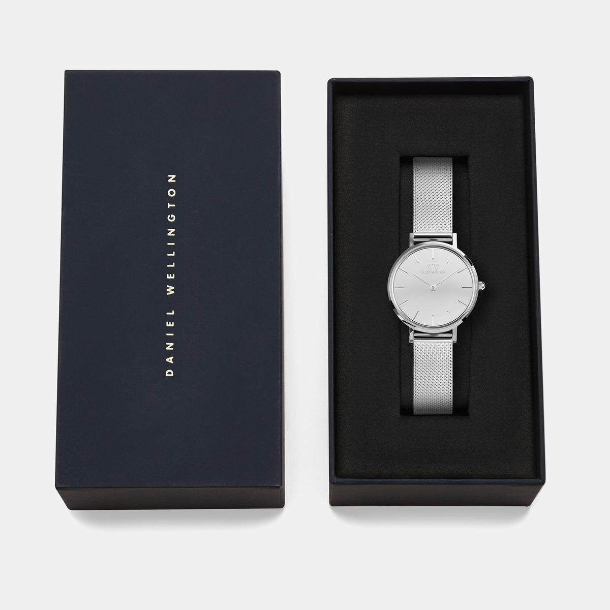 Petite Women Quartz Silver Dial Analog Mesh Watch DW00100796K