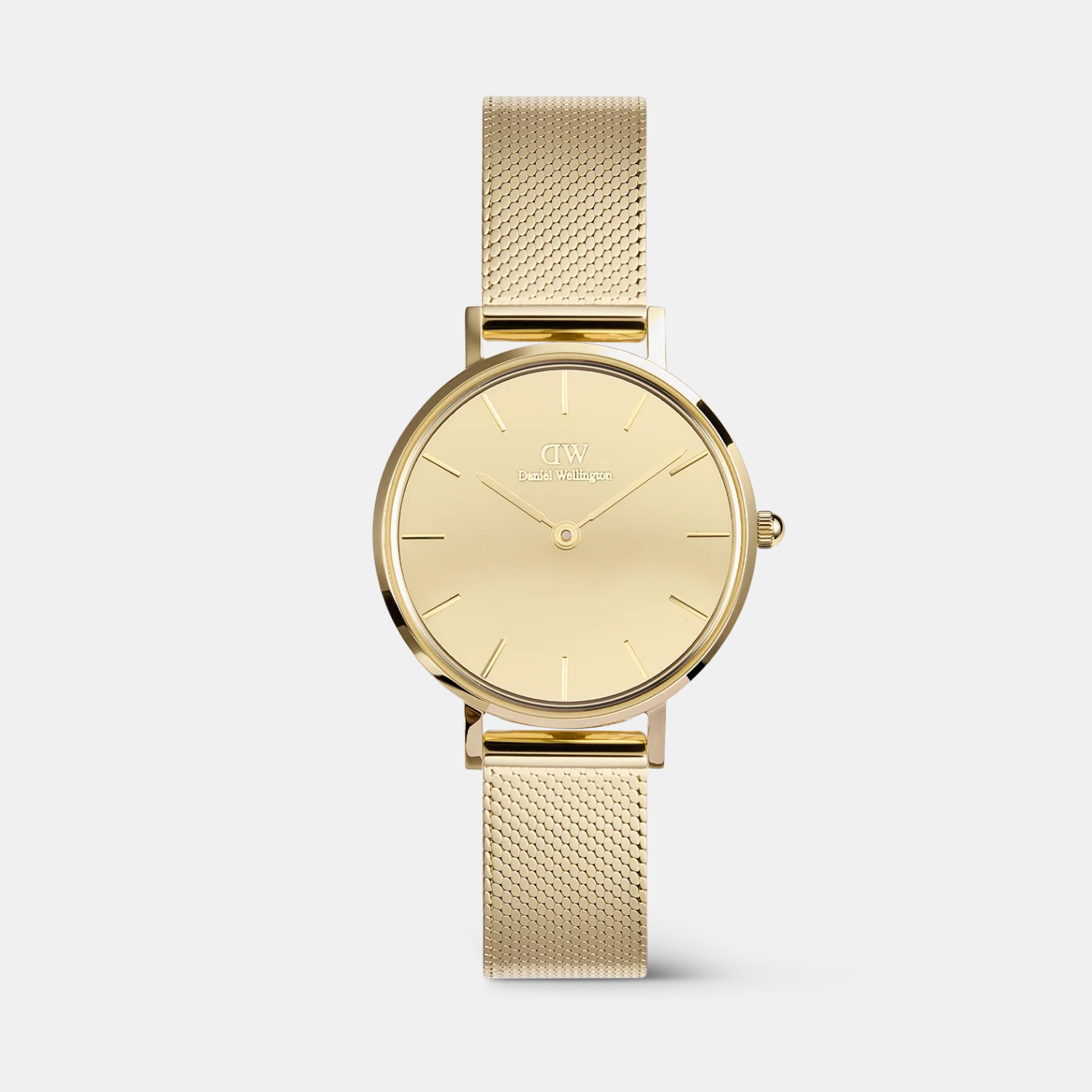 Petite Women Quartz Gold Dial Analog Stainless Steel Watch DW00100797