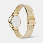 Petite Women Quartz Gold Dial Analog Stainless Steel Watch DW00100797