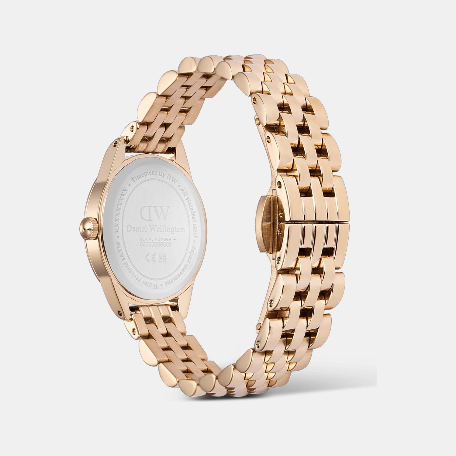 Oval Mini Women Quartz White Dial Analog Stainless Steel Watch DW00100805K