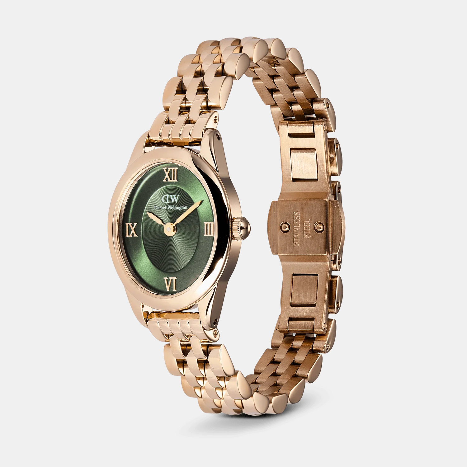 Ophelia Women Quartz Emerald Green Dial Analog Stainless Steel Watch DW00100806K