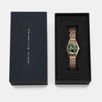 Ophelia Women Quartz Emerald Green Dial Analog Stainless Steel Watch DW00100806K