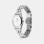Oval Mini Women Quartz White Dial Analog Stainless Steel Watch DW00100808K