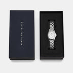 Oval Mini Women Quartz White Dial Analog Stainless Steel Watch DW00100808K