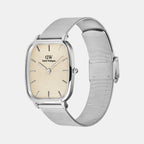 Men Quartz Beige Dial Analog Stainless Steel Watch DW00100812K