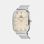 Men Quartz Beige Dial Analog Stainless Steel Watch DW00100812K