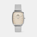 Men Quartz Silver Dial Analog Stainless Steel Watch DW00100814K