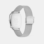 Men Quartz Silver Dial Analog Stainless Steel Watch DW00100814K