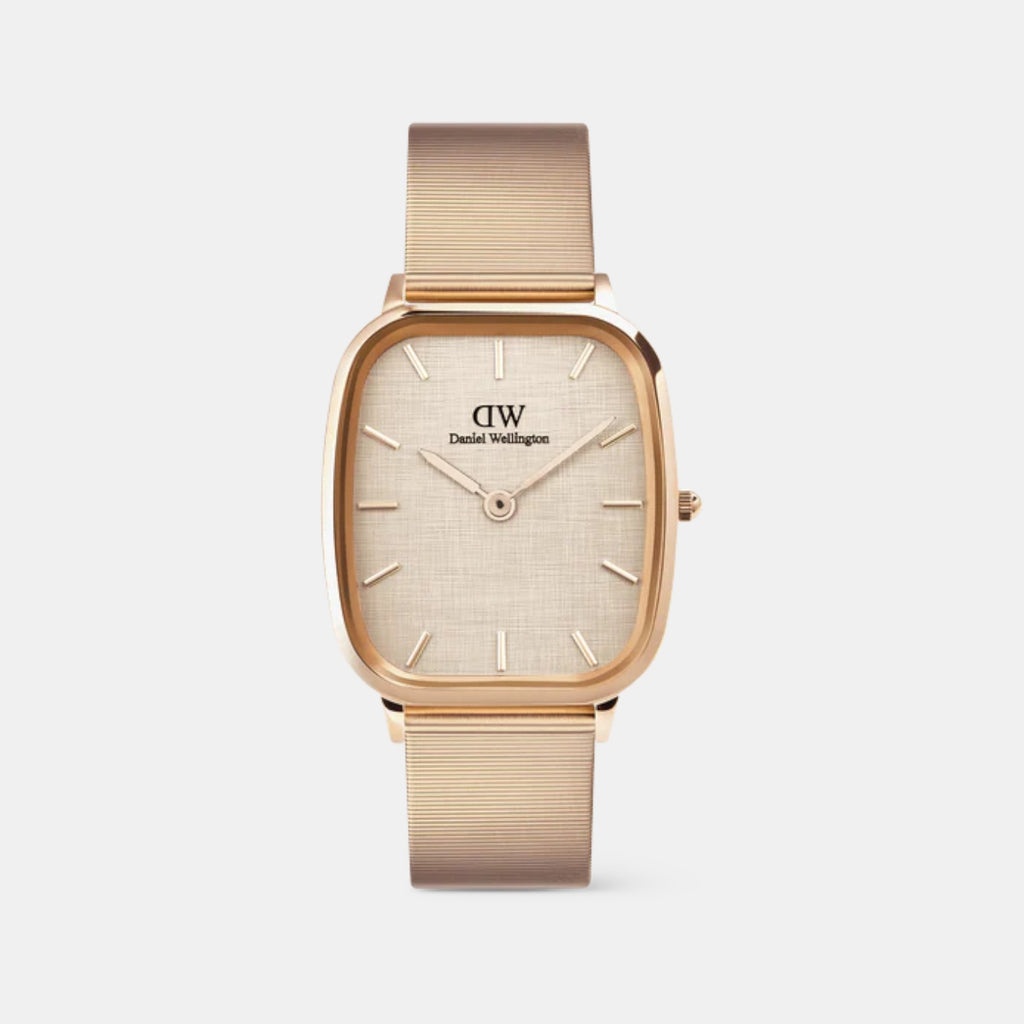 Men Quartz Beige Dial Analog Stainless Steel Watch DW00100815K