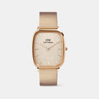 Men Quartz Beige Dial Analog Stainless Steel Watch DW00100815K