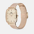 Men Quartz Beige Dial Analog Stainless Steel Watch DW00100815K