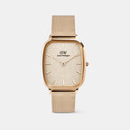 Men Quartz Beige Dial Analog Stainless Steel Watch DW00100817K