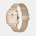 Men Quartz Beige Dial Analog Stainless Steel Watch DW00100817K