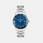 Men Quartz Blue Dial Analog Steel Watch DW00100820