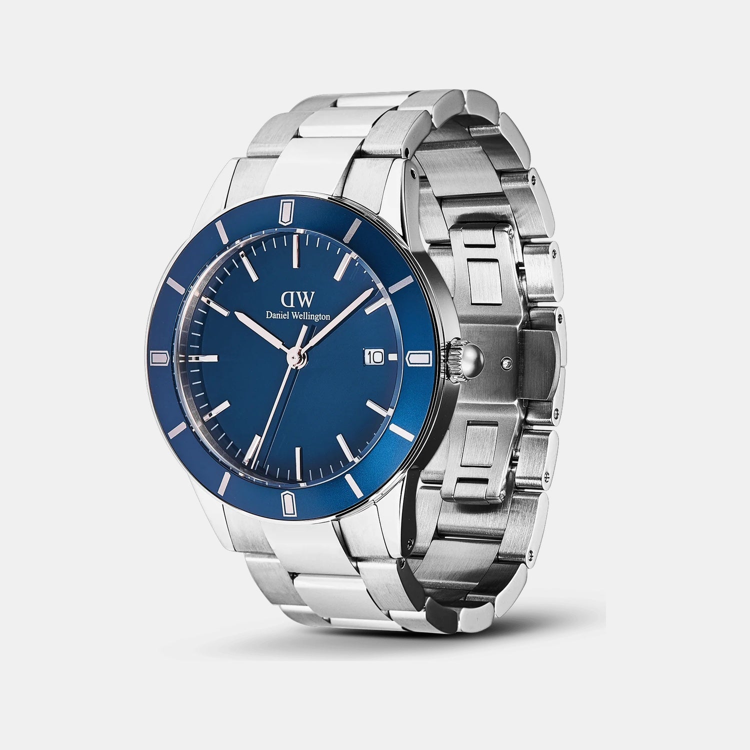 Oval Mini Women Quartz Arctic Blue Dial Analog Stainless Steel Watch DW00100807K